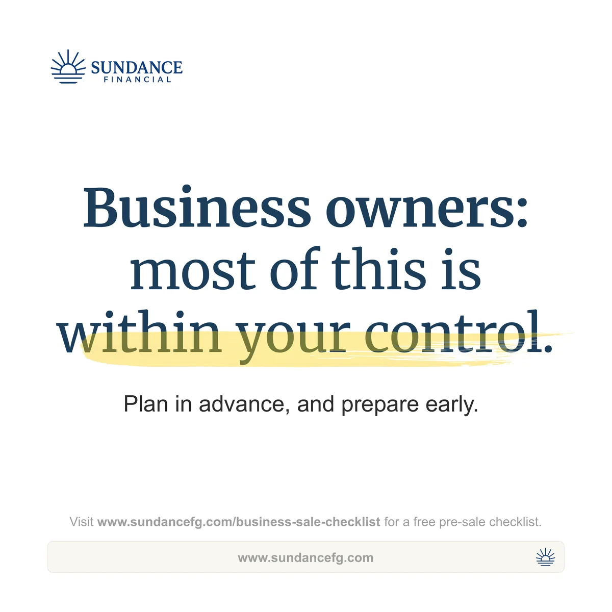 Closing slide: most of this is within your control - plan in advance and prepare early