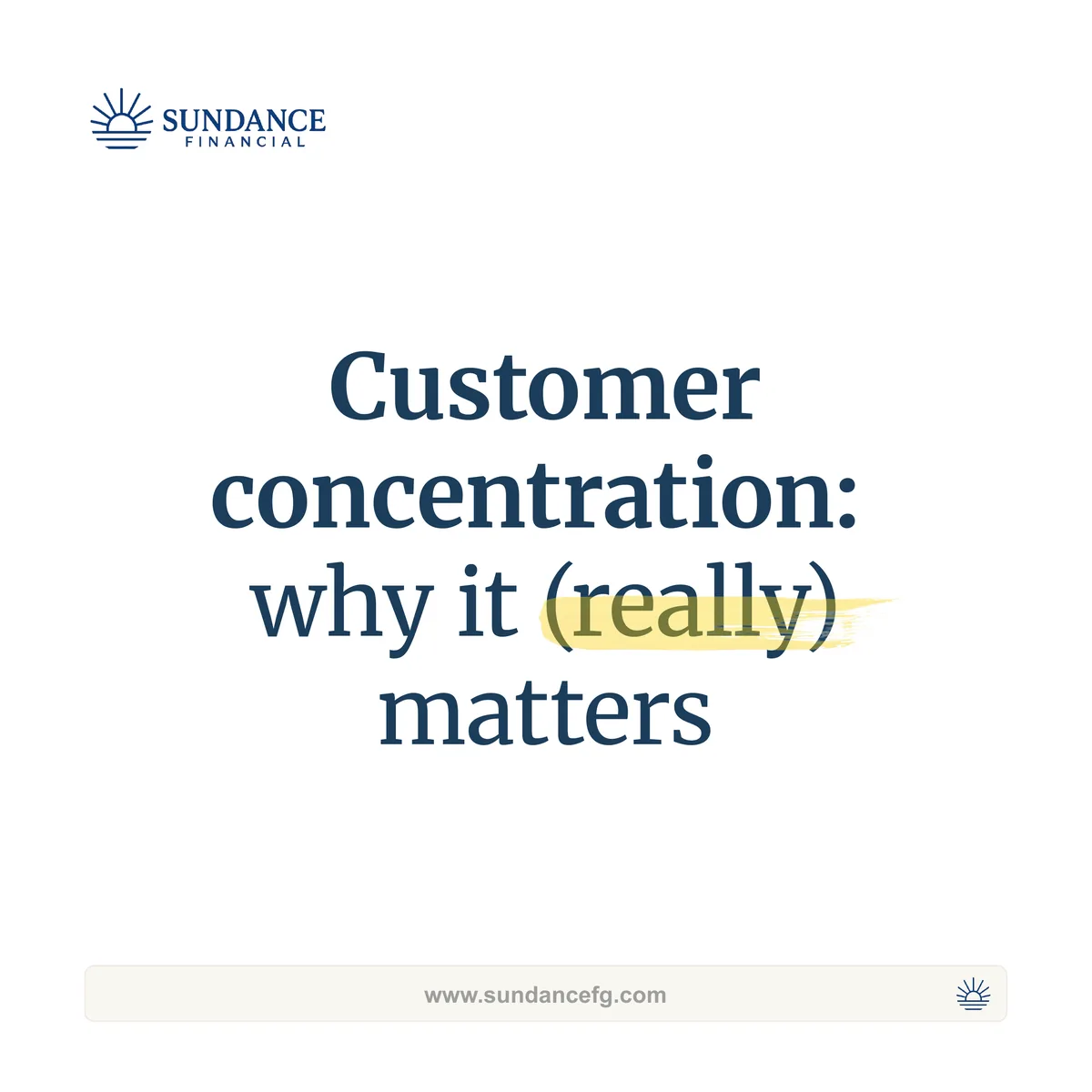 Title slide: Customer concentration - why it (really) matters