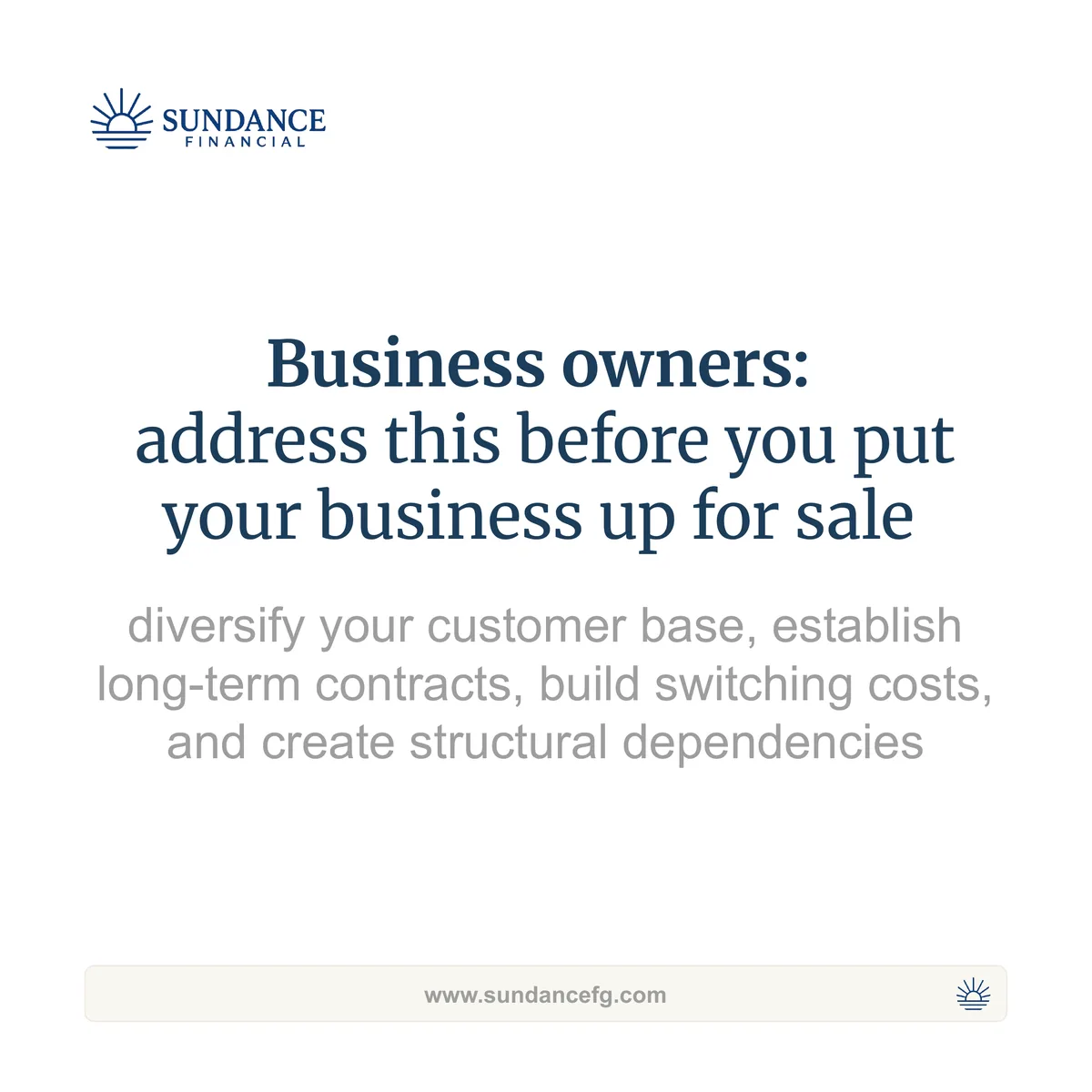 Closing slide: address customer concentration before you put your business up for sale